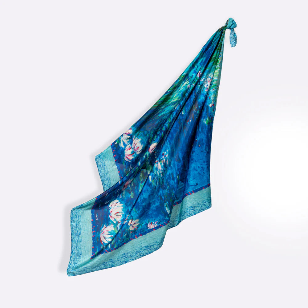 Silk Scarf 105 - Petrusse Paris - Nympheas