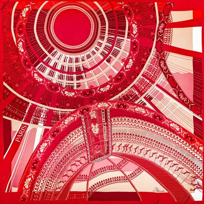 Silk Square Scarf 105 - Petrusse - Paris Red