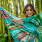 Silk Scarf 105 - Petrusse Paris - Froufrou Emerald Green