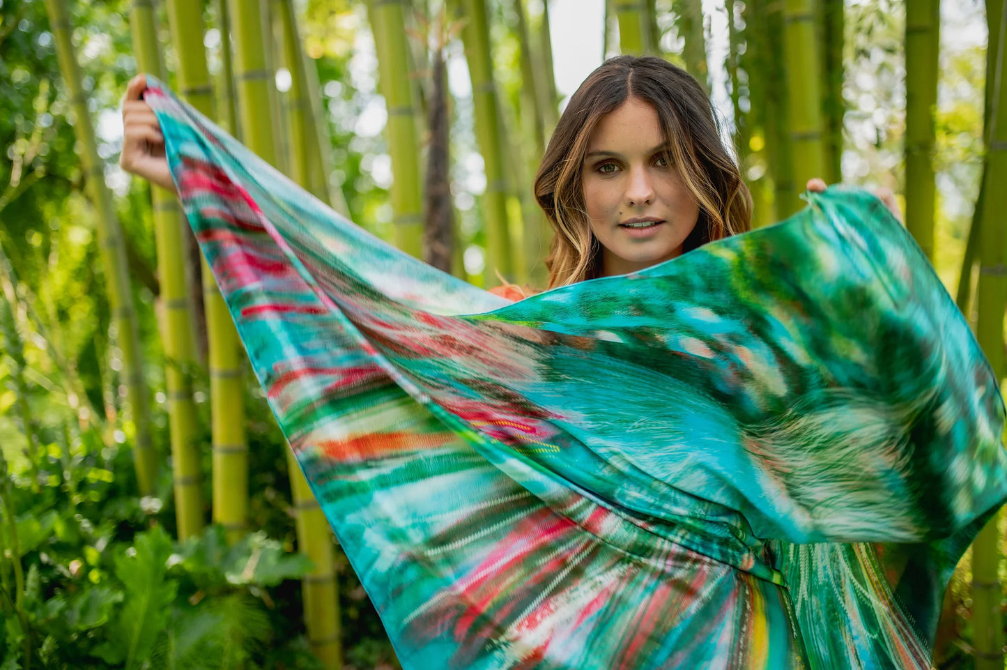 Silk Scarf 105 - Petrusse Paris - Froufrou Emerald Green