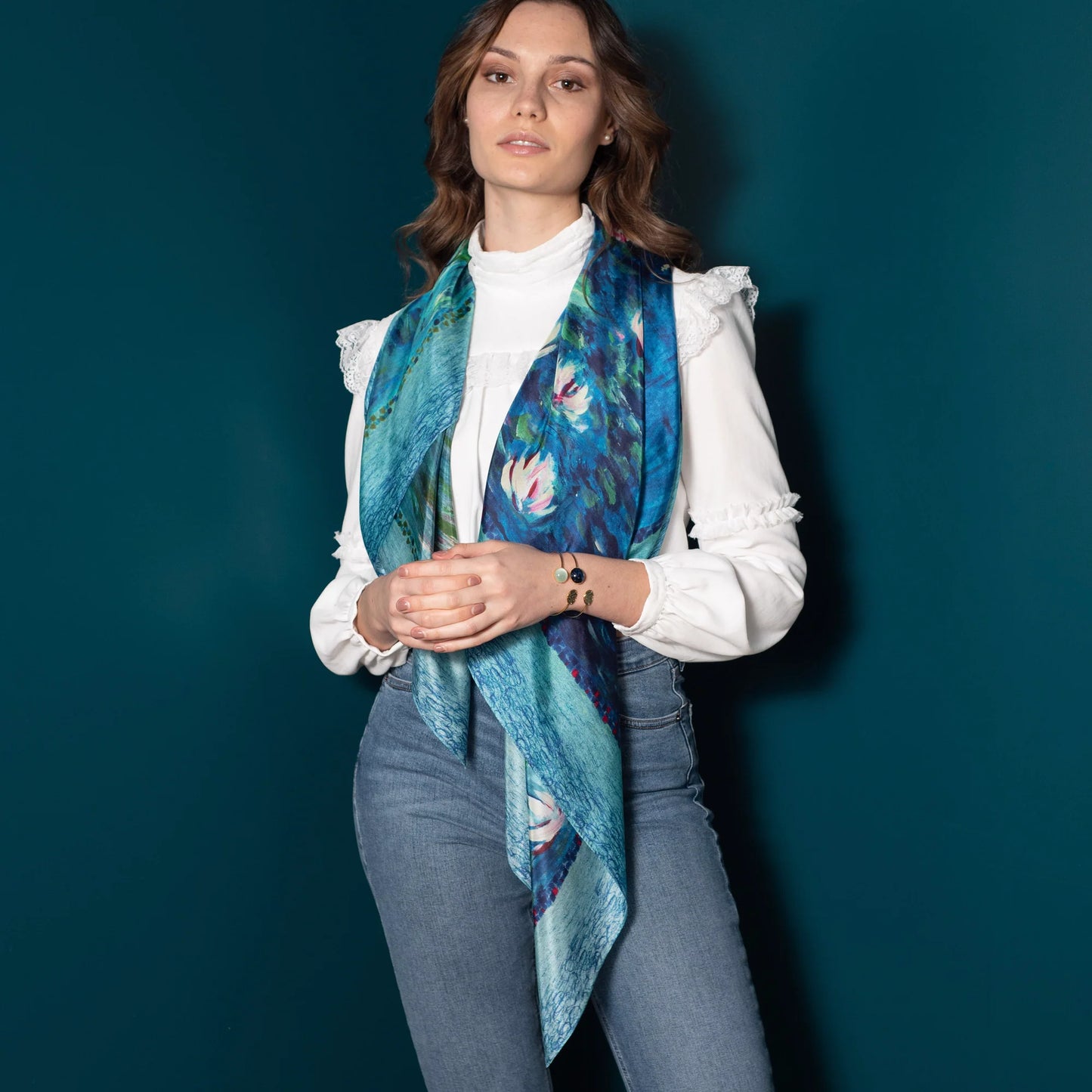 Silk Scarf 105 - Petrusse Paris - Nympheas